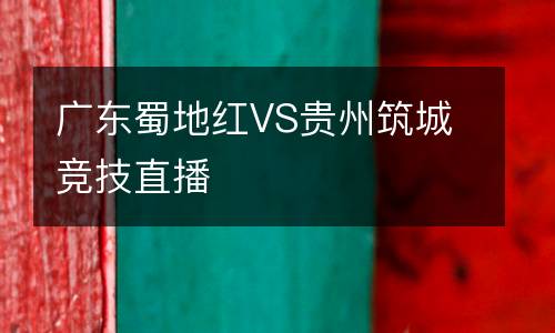 廣東蜀地紅VS貴州筑城競(jìng)技直播